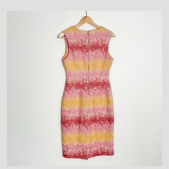 Anthropologie HD In Paris Strata Sheath Dress Sleeveless Cotton Notch V Neck 0 - Picture 3 of 11